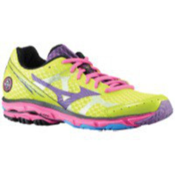 Mizuno Colorful Women\'s Wave Rider 17 Running Tennis Shoes Sneakers Size 7 VGC